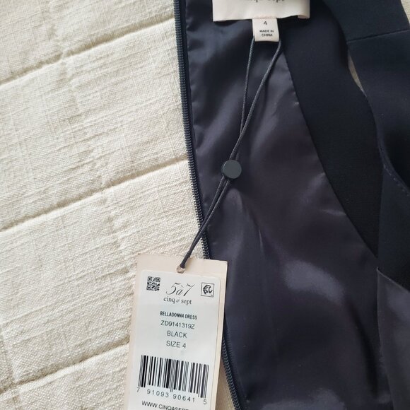 Cinq A Sept Women's Black Sleeveless Belladonna Cutout Midi Dress Size 4 - Picture 4 of 4